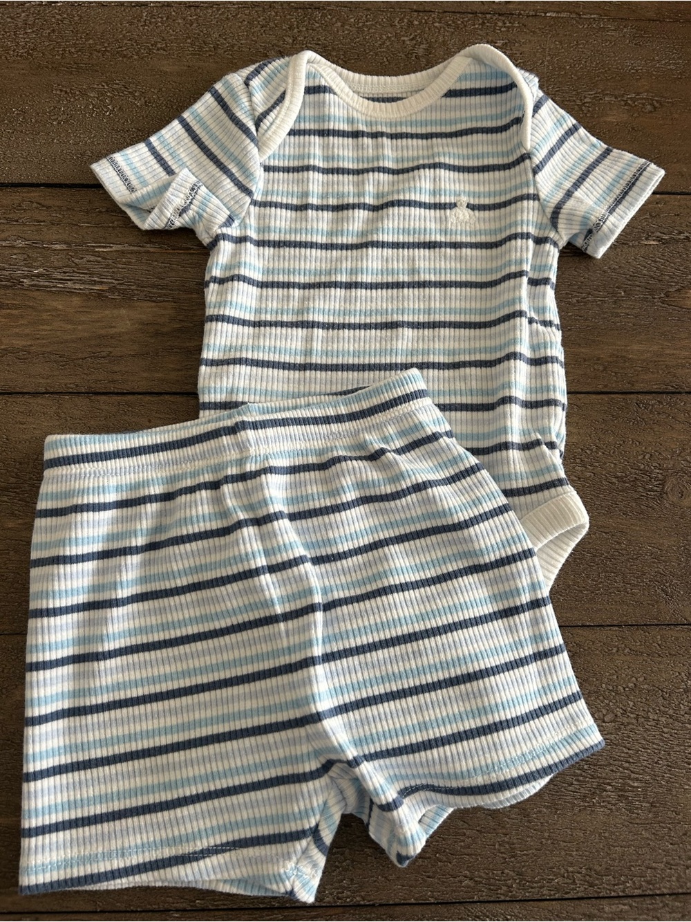 Baby Gap Striped Blue & White Set